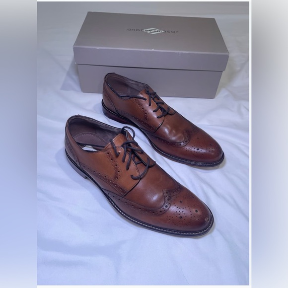 Joseph Abboud Lace Wingtip Shoes Brown Size 10